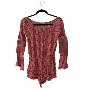 Wallflower Pink Floral Off The Shoulder Jumpsuit